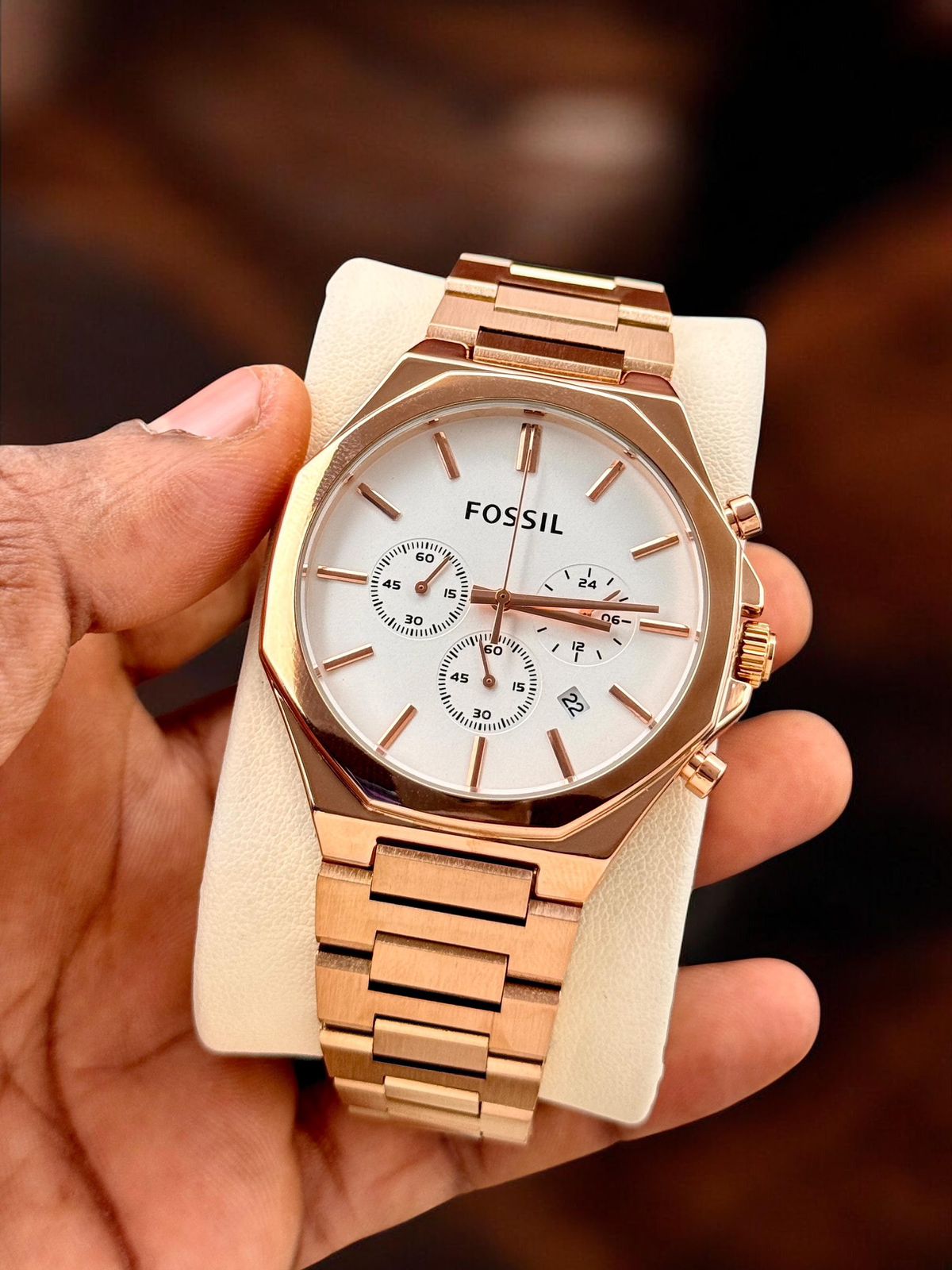 Fossil Two-Tone Chronograph Stainless Steel Watch