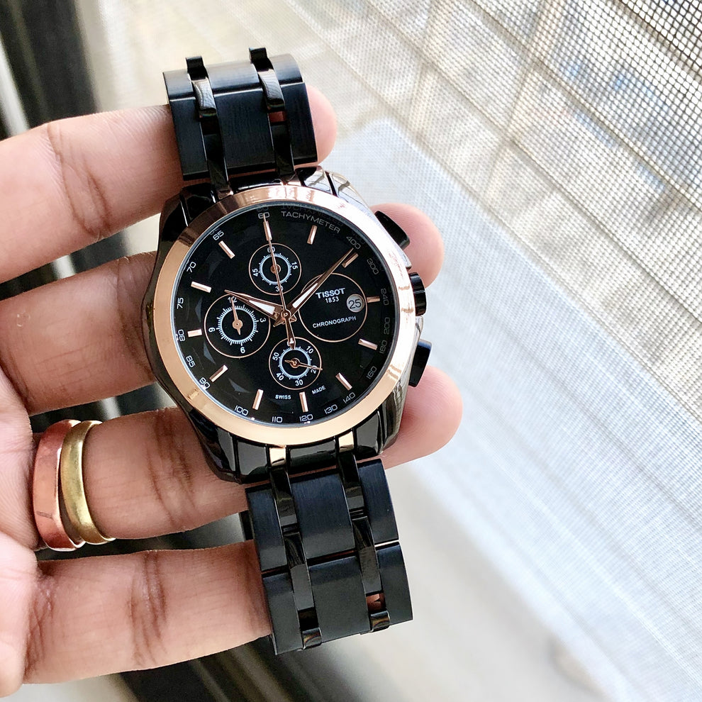 Tissot Black Day & Date Watch – Timeless Swiss