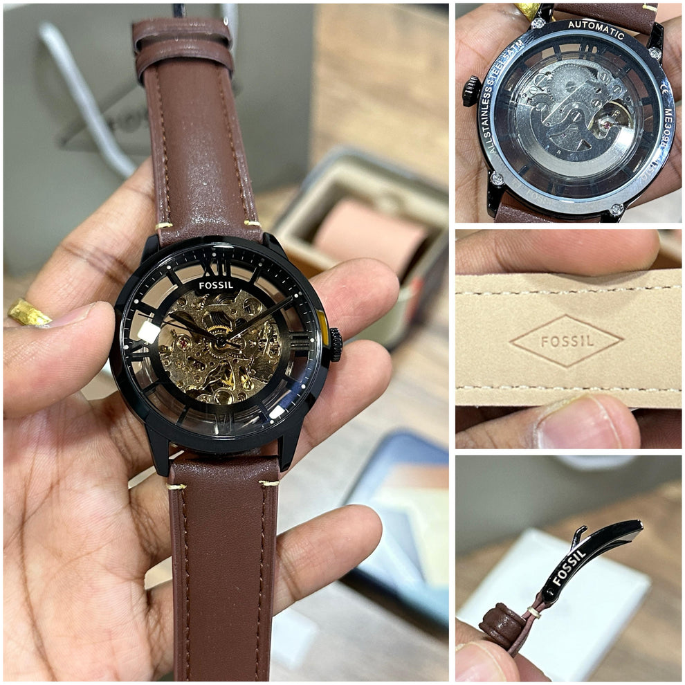 Fossil Mechanical Watch With Skeleton Dial