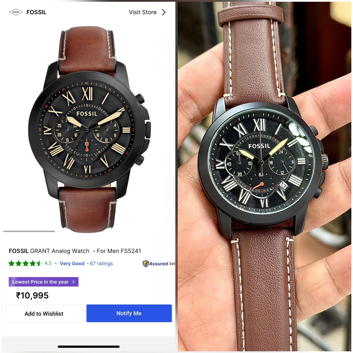 Fossil Grant Analog Watch