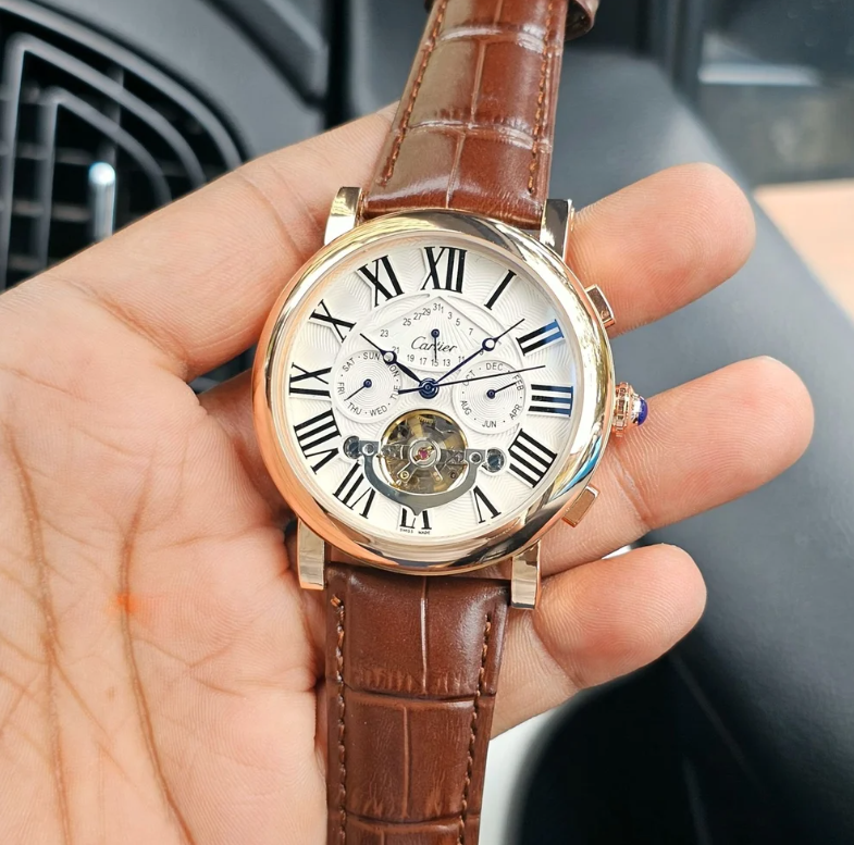 Cartier Tourbillon Leather Belt