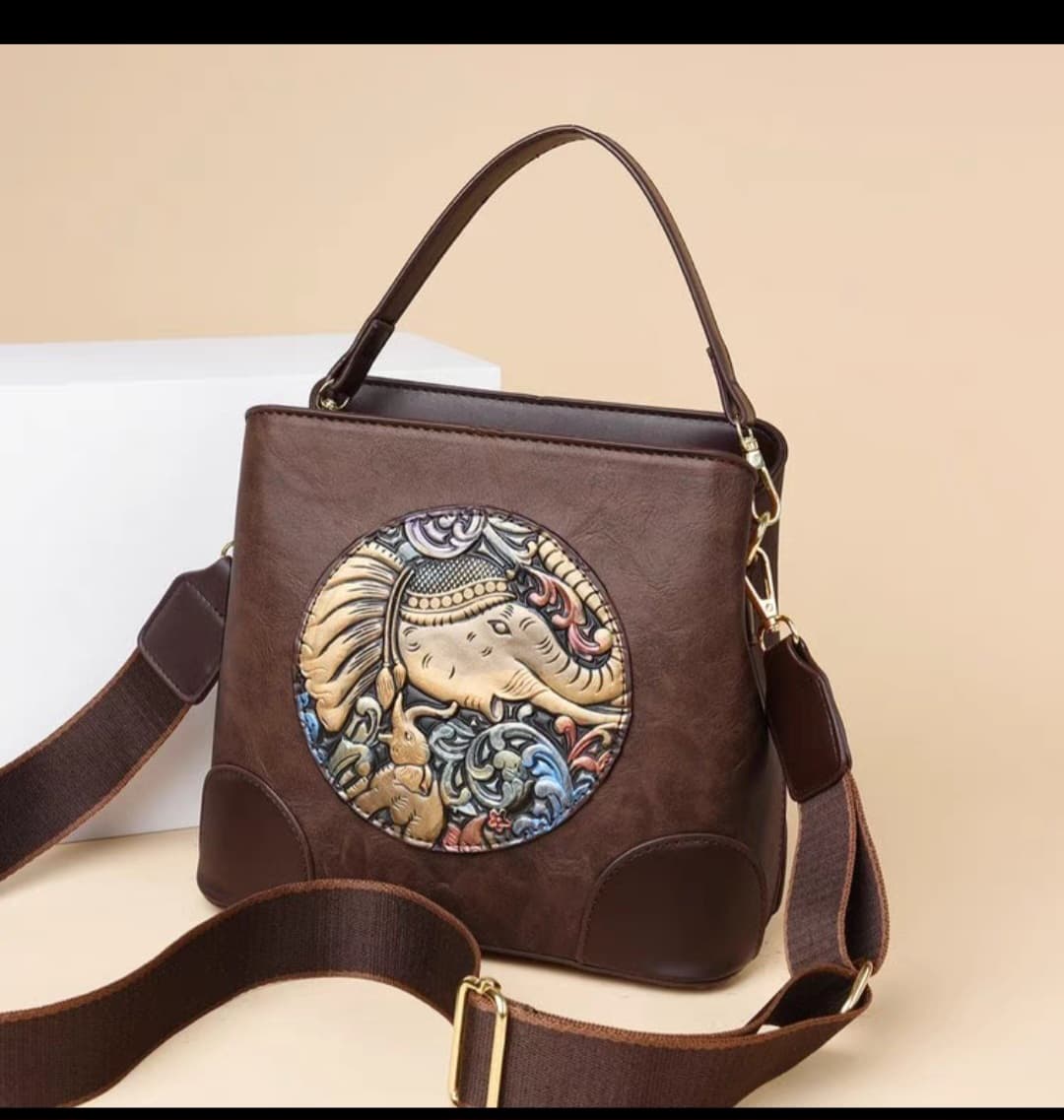 BAINIDAISHU® Classy Elephant Art Sling Bag