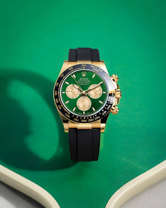 Rolx Cosmograph Daytona – Yellow Gold with Green Dial