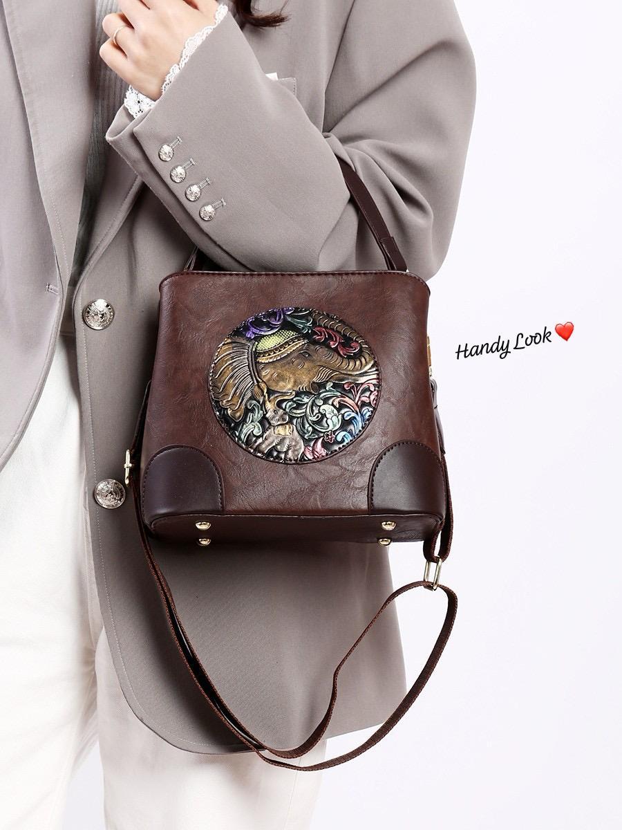 BAINIDAISHU® Classy Elephant Art Sling Bag