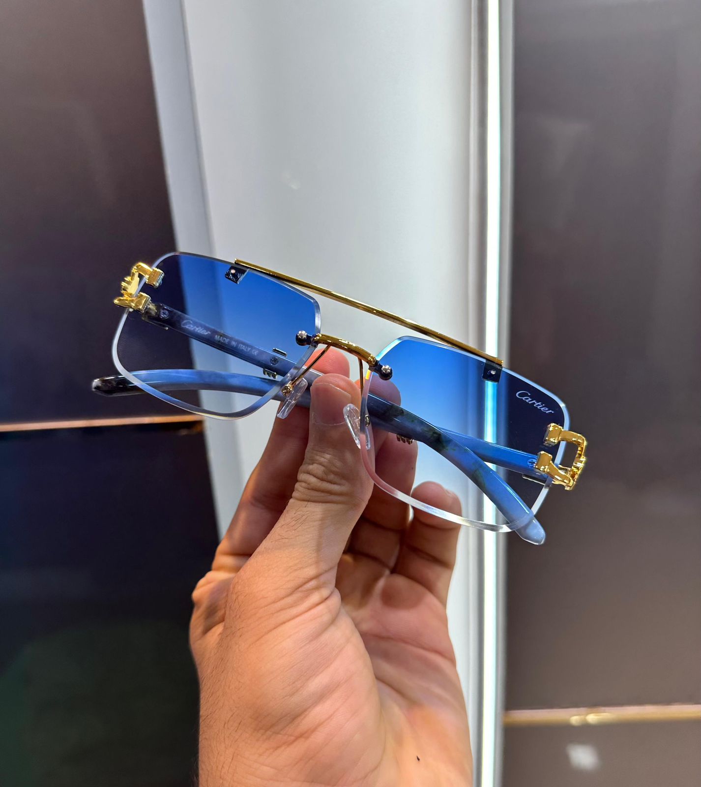 Cartier Giverny Blue Gradient Sunglasses