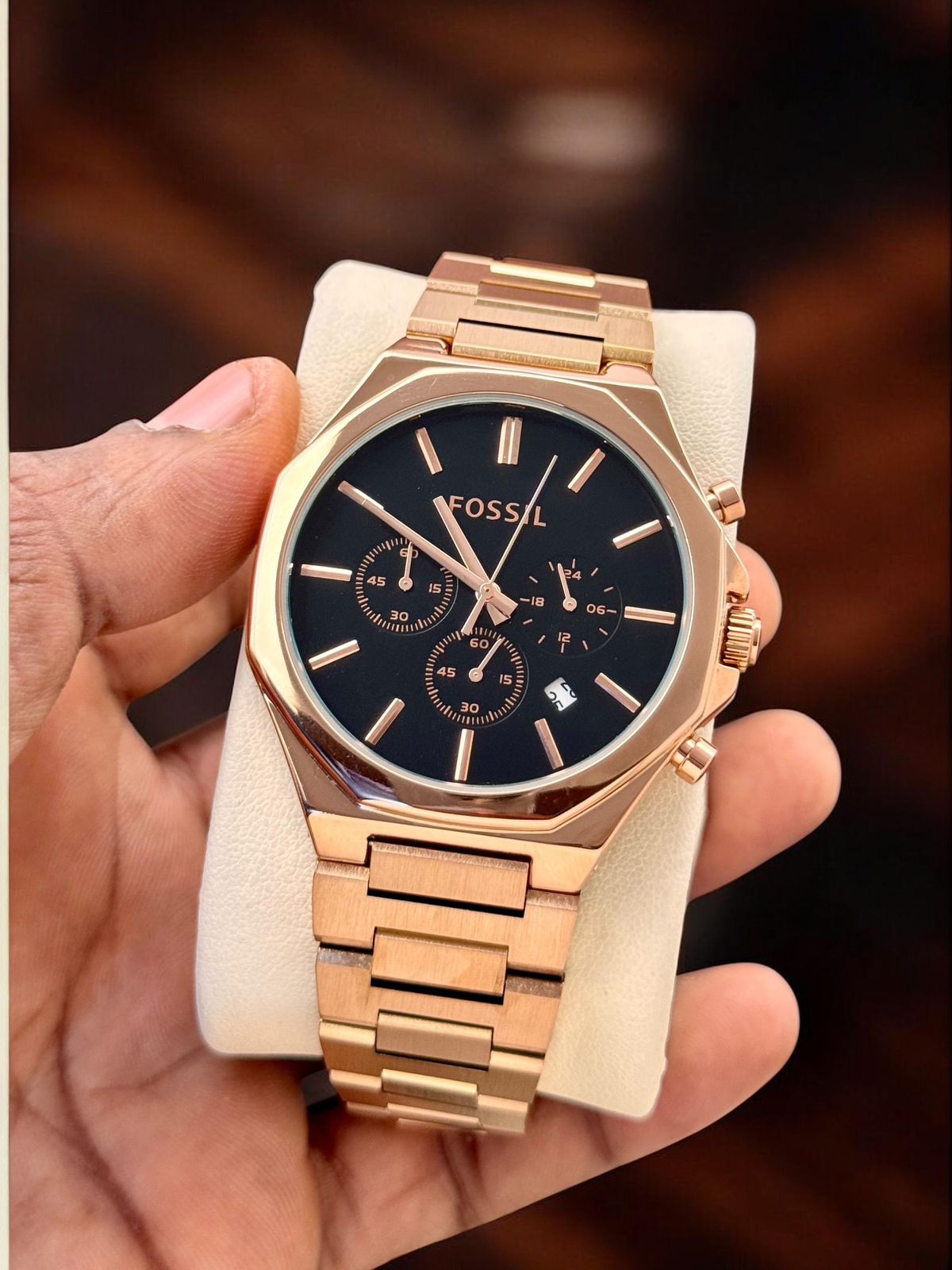 Fossil Two-Tone Chronograph Stainless Steel Watch