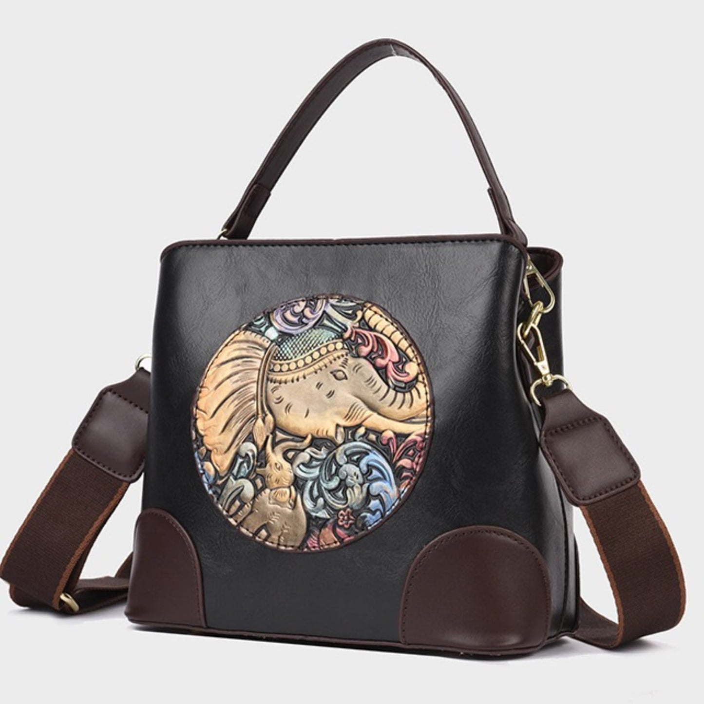 BAINIDAISHU® Classy Elephant Art Sling Bag