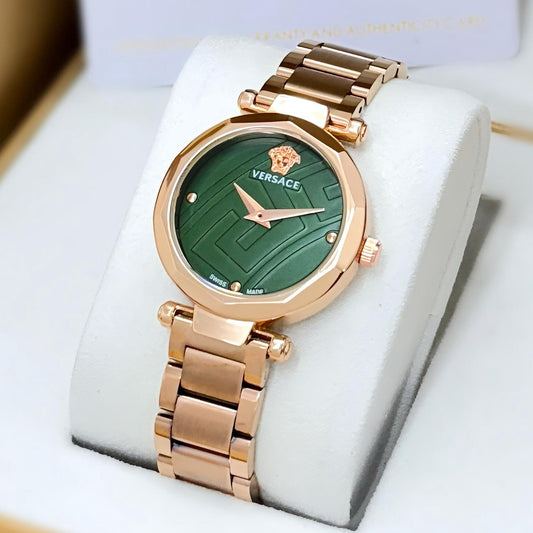 Versace Rose Gold Patent Dial